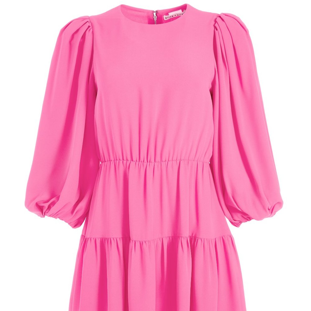 Alice + Olivia SHAYLA PUFF SLEEVE MINI DRESS sz 8